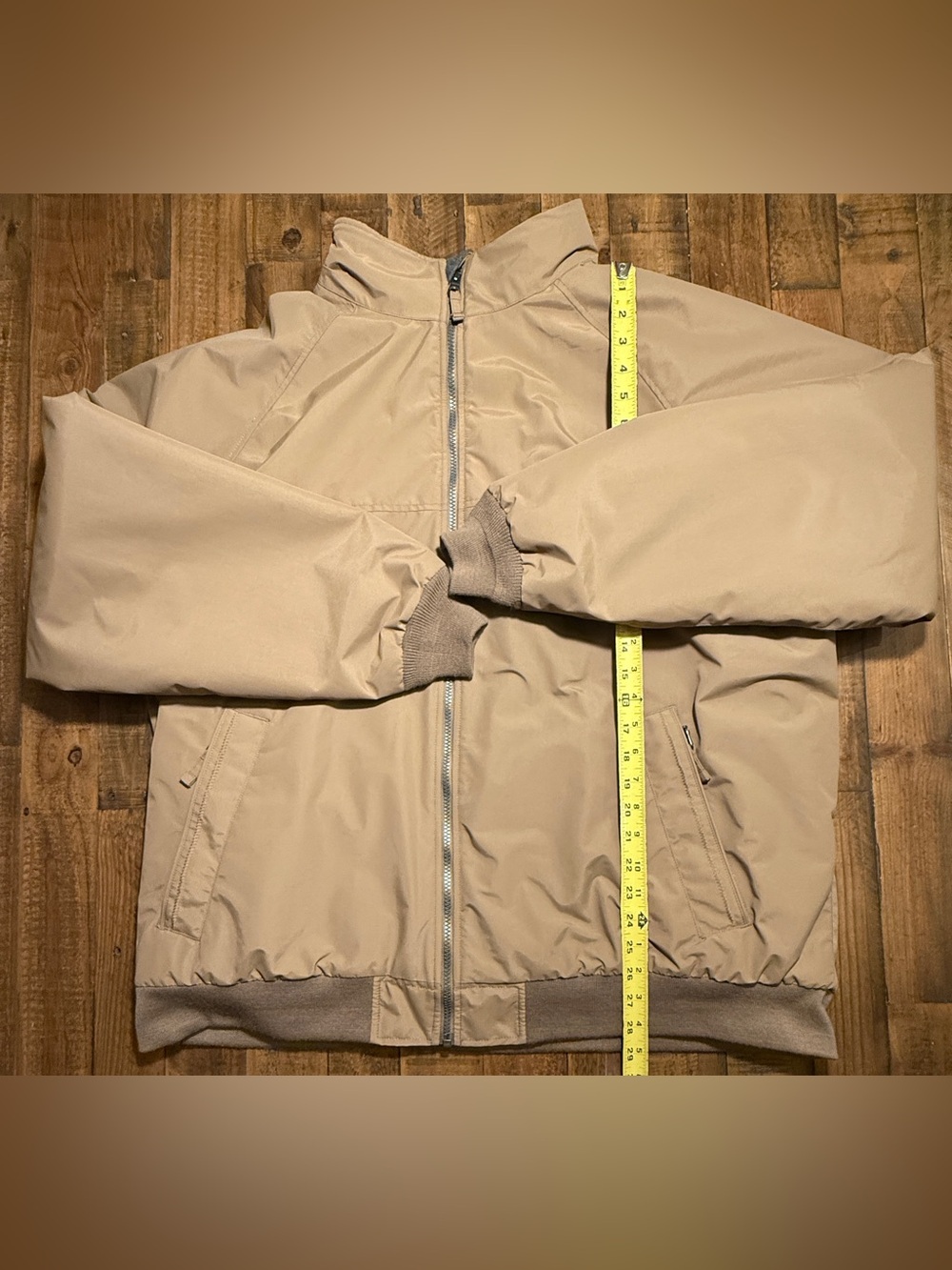 Lands’ End Squall Men’s XXL Tan Insulated Full-Zip Jacket - Picture 5 of 9